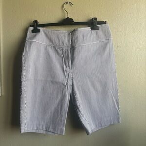 INC International Concepts Blue and White Striped Bermudas